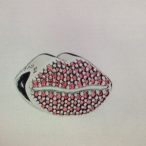Pandora Pink Crystal Lipstick Charm